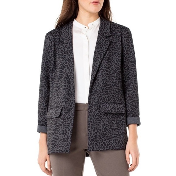 Liverpool Jackets & Blazers - Liverpool cheetah blazer size large jacket or open cardigan NWOT